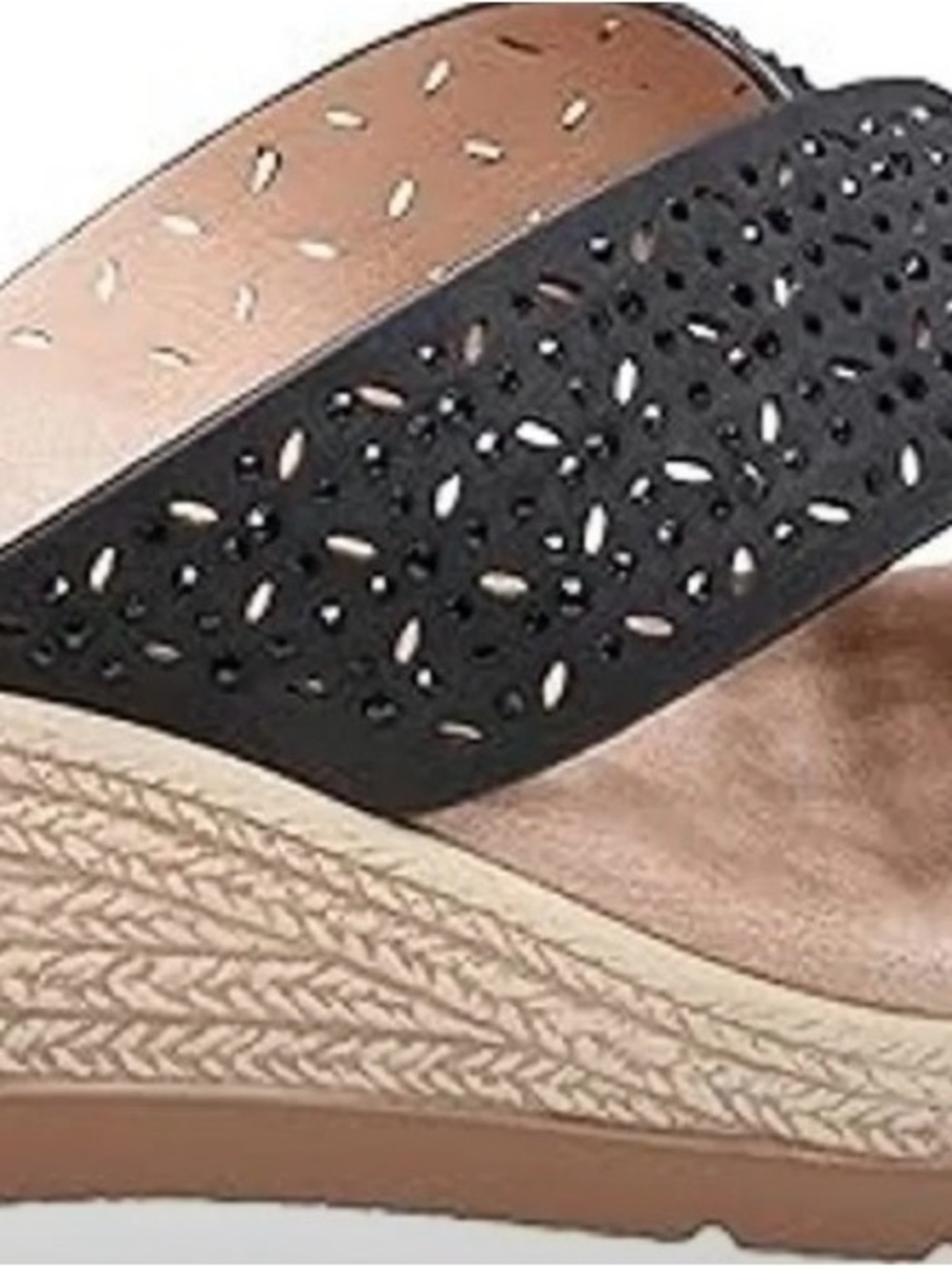 GC Shoes Women's Malia
Embellished Wedge Sandals, Black Size 7 - G.C. Shoes NIB - Picture 4 of 11